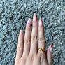 Vintage 18K Gold Filled Stainless Steel Sun Signet Ring Stacking Sunflower Texture Rings