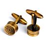 Vintage Copper round Shot-Gun Cufflinks