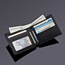 Vintage Men Short Wallet Black Leather Wallet