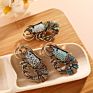 Vintage Rhinestone Shrimp Brooches Women Alloy Sparkling Animal Casual Party Brooch Pins Gifts
