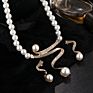 Vintage Simulated Pearl Jewelry Sets for Women Wedding Bridal Crystal Necklace Earrings Gold Color African Bridal Jewelry Set