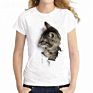 Vivid 3D Printing Cat Image T Shirt Short Sleeve round Neck Lady Women T Shirt for Girls