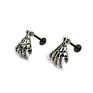 Vriua Lip Ring Labret Studs Piercing Hand Shape Ear Cartilage Tragus Lip Stud Stainless Steel Body Jewelry