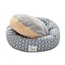 Warm Memory Foam Heating Pet Cat Plush round Dog Cushion Bed with Pillow