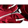 Washable Zipper Maroon Pet Clothes Adjustable Drawstring Hood Sweater Red Dog Hoodie Soft Apparel with Loop Pockets