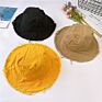 Washed Cotton Solid Color Blank Frayed Wide Brim Fringed Floppy Fisherman Bucket Hat