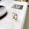 Waterdrop 925 Sterling Sliver Irregular Rings for Women Crown Gold Color Open Layering Rings Geometric Initial Rings