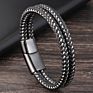 Waterproof Multilayer Mesh Steel Wire Blue Red White Wrap Bracelet Bangle