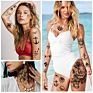 Waterproof Temporary Tattoos Flowers Rose Butterfly Tattoo Mix Style Lasting Body Art Tattoo Stickers for Women or Girls