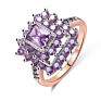 Wedding Engagement Jewelry 925 Sterling Silver White Gold Cubic Zirconia Ring