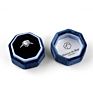 Wedding Jewelry Boxes Velvet Ring Box Octagon Shape Suede Double Ring Box