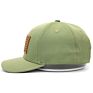 Well Designed Adults 6 Panel Green Unstructured Adjustable American Flag Leather Patch Baseball Hat Cap