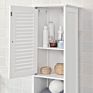 White Floor Standing Bathroom Storage Bathroom Cabinet with Shelves Drawers Linen Tower Bath Cabinet