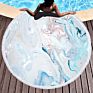 Wholeslae Designer Embossed Oversized Large Sublimated Printed round Beach Towels with Logo Print