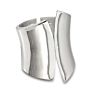 Wide Large Stainless Steel Metal Jewelry Silver Plated Big Cuff Bangle Bracelet Punk Simple Bangles for Women