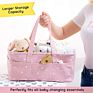 With Detachable Divider Portable Mommy's Bag Nursery Baby Cotton Canvas Diaper Storage Caddy