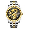 Wlisth Luxury Men Watch Gold Dragon Stainless Steel Quartz Watches Waterproof Wristwatches