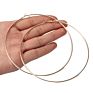 Women 18K Gold Filled 30 to 100Mm Big Circle Hoop Earrings Smooth Large Hoop Earrings