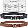 Women Belts for Jeans with Double O-Ring Buckle and Faux Leather for Woman