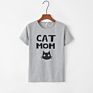 Women Cat Mom Print T Shirt T Shirt Soft and Comfort Plain T Shirts