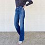 Women Distressed Ripped Women Trousers Boot Cut Autumn Cotton Spandex High Waist Vintage Denim Bell Bottom Jeans