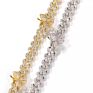 Women Gift 14K Gold Plated Sequins Design Cute Tennis Butterfly Anklet Gold