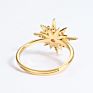 Women Gold Vermeil Created Jewellery Sun Star 925 Silver Synthetic Opal Ring