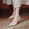 Women High-Heeled Spring of the Tip Heel Single Shoes and Work Shoes
