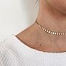 Women Jewellery Steel for Lady's Gift 316L Stainless Steel Gold Coins Chain Shiny Sequins Discs Choker Necklace