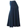 Women Ladies Plain Midi High Waist Casual Knee Length Swing Flared Skirt Dress