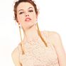 Women Latest European Gold Plated Long Chains Tassel Ear Cuff Earrings for Banquet