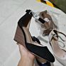 Women Pu Leather Bow Tie High Heel Shoes Lady Classic Comfortable Party Pumps Cute Shoes
