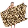 Women Square Microfiber Multicolor Pattern Animal Leopard Print Beach Towels Sunflowers Serape Colorful Pool Towel