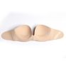 Women Strapless Silicone Bra One-Piece Push up Sticky Bra Gather Invisible Backless Bra for Wedding Dress