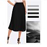 Women Stylish High Waist Chiffon Formal Long Midi Pleated Skirts