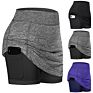 Women Tennis Skirts Inner Shorts High Elastic Sports Golf Skorts with Pockets S-5Xl