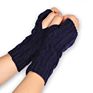 Women Warm Knit Fingerless Gloves Hand Crochet Thumbhole Arm Warmers Mittens