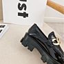 Women's Apartments Lolita Mary Jane Shoes for Women Spring Platform Ladies Moccasins Vintage Soft Slip on Chain Oxford Shoe