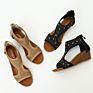 Women's Casual Sport High Heel Wedge Sandals