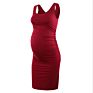 Women's Maternity Sleeveless Dresses Maternity Tank Dress Mama Baby Shower Pregnant Dress Long