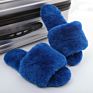 Women's Soft Indoor Home Fluffy Fuzzy Sheep Slippers Real Wool Fur Sheepskin Open Toe Fur Slides Slippers