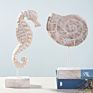 Wooden Decorations Gifts Home Decor Eastern Mediterranean Style Ornaments Resin Crafts Starfish Art Marine Green Conch Seahorse