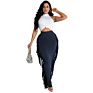 Xiuyu Womens Skirt Faldas Jupes Fringe Saias Long Skirt plus Size Maxi Pencil Rok Elastic Waist Bodycon Mermaid Lady Wrap Skirts