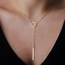 Yearly First Ultralow Crystal Necklace Bar Pendant Chain Choker Necklace