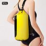 Yellow Customized 100% Waterproof Dry Bag Durable Boating Roll Top Backpack with Transparemt Window