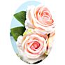 Yiwan the Queen's Rose7 Heads Queen Rose Artificial Flowers for Roses Bouquet Beige Purple Lavender Marigold Queen Rose