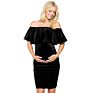 Yq804 Velvet Frock Designs Pregnant Women off Shoulder Short Ruffle Bodycon Prom Mini Velvet Party Dress