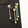 Yw 5Pc Arrow Customized 316L 14G Surgical Steel Frosted Industrial Barbell Earring Piercing Jewelry