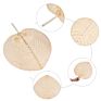 Z846 Traditional Chinese Craft Wedding Gifts Peach Wicker Natural Color Palm Fans Handmade Palm Leaves Hand Fan