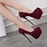 Zapatos De Pole Dance Silk Upper 16Cm Super Height Platform Women Stripper Red Bottom Heels